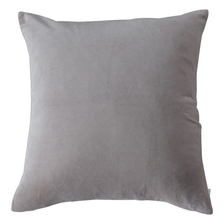 Cotton Velvet Cushion Grey Large product image