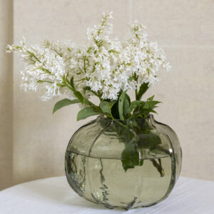 Hammered Glass Vase Green Large product image