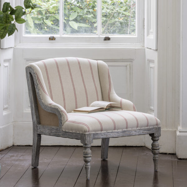 Margot Chair Ticking Stripe Red product image